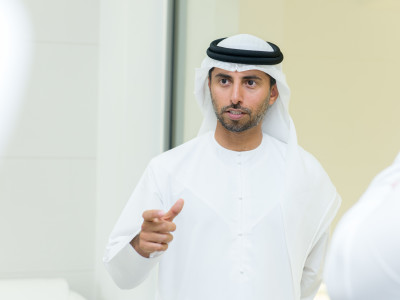 Energy minister Suhail Al Mazrouie at site